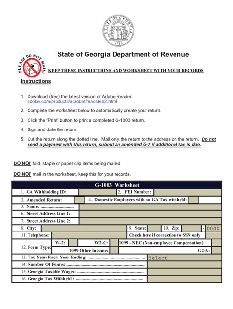 5 Essential Facts About Georgia Form G1003