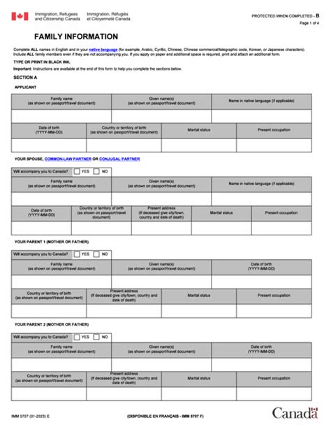 5 Essential Facts About Imm5707 Family Information Form