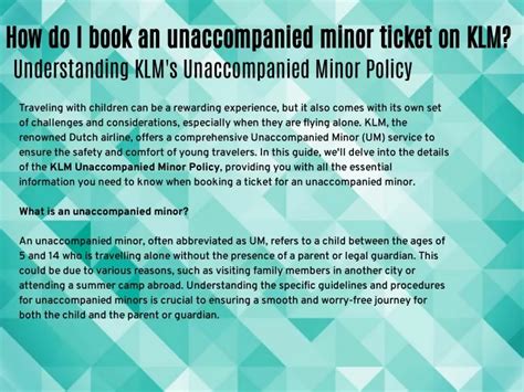 5 Essential Facts About Klm Unaccompanied Minor Form