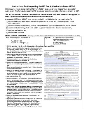 5 Essential Facts About Sba 4506-T Form