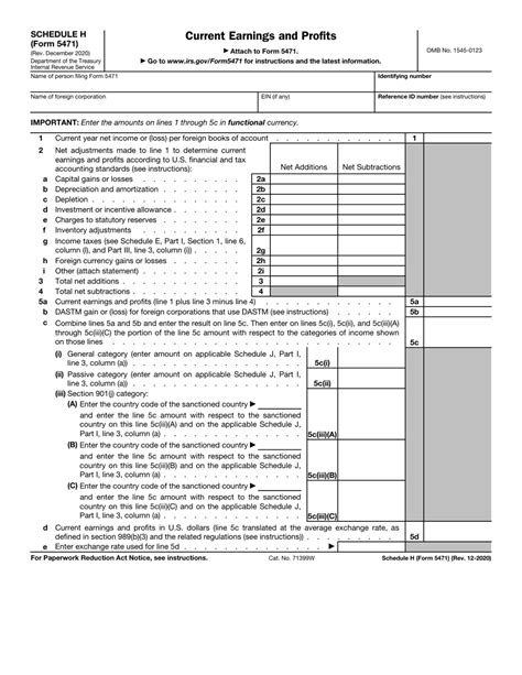 5 Essential Facts About Schedule H Form 5471