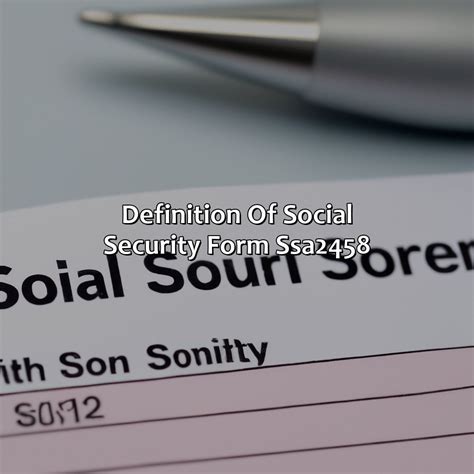 5 Essential Facts About Ssa Form 2458