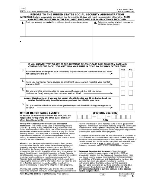 5 Essential Facts About Ssa Form 7162