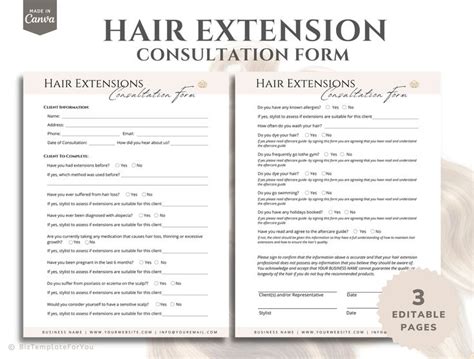 5 Essential Hair Consultation Form Templates