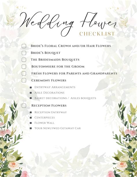 5 Essential Questions For Wedding Flower Consultation Form