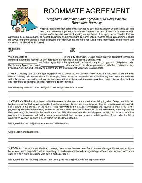 5 Essential Roommate Agreement Form Tips