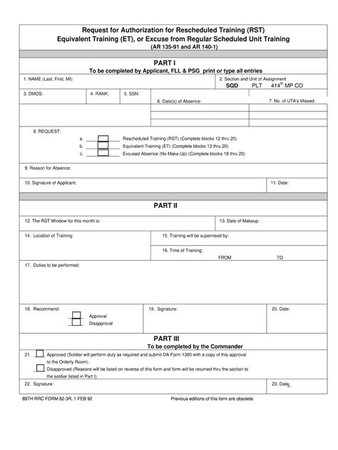 5 Essential Rst Form Army Examples