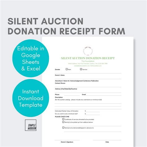 5 Essential Silent Auction Donation Form Templates