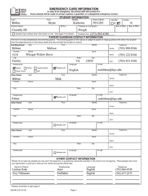 5 Essential Things To Know About Fcps Health Information Form