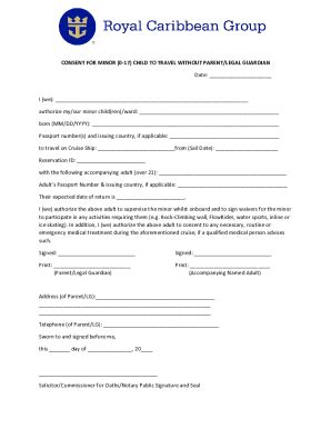 5 Essential Tips: Royal Caribbean Child Travel Consent Form