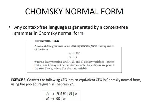 5 Examples Of Chomsky Normal Form