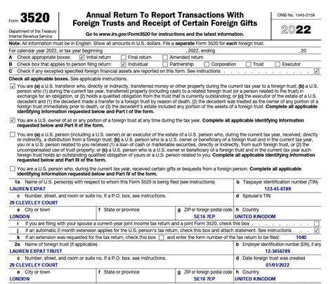 5 Examples Of Form 3520 Part Iv