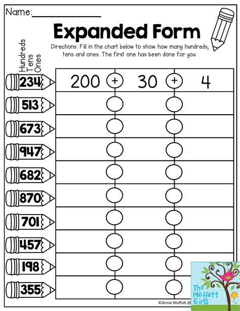 5 Expanded Form Worksheets For 2nd Grade Mastery