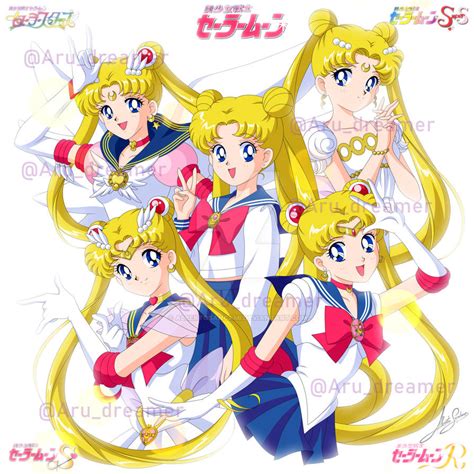 5 Forms Of Luna In Sailor Moon