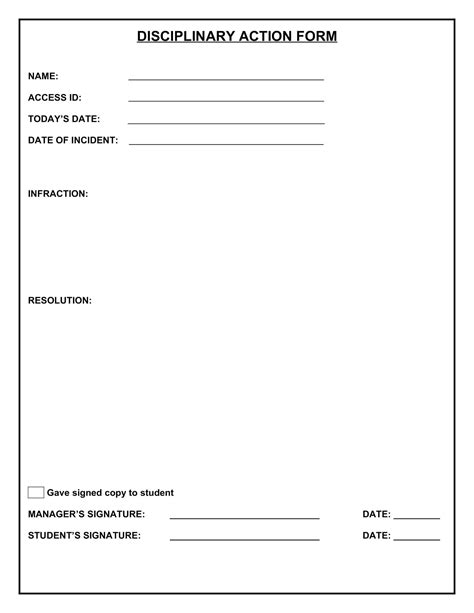 5 Free Employee Write Up Form Templates