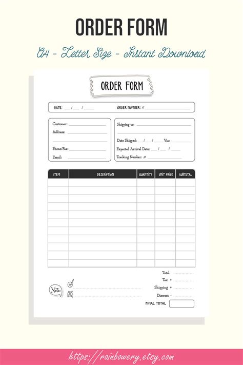 5 Free Small Business Order Form Templates