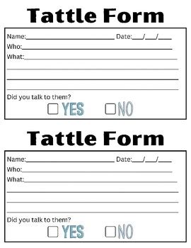 5 Free Tattle Form Printables