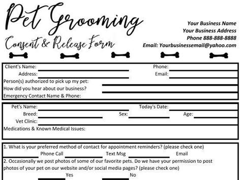 5 Grooming Release Form Templates You Need Now