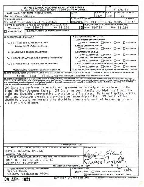 5 Key Elements Of A Specialist Evaluation Form In Army