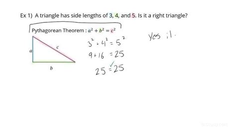 5 Sets Of Side Lengths For Right Triangles