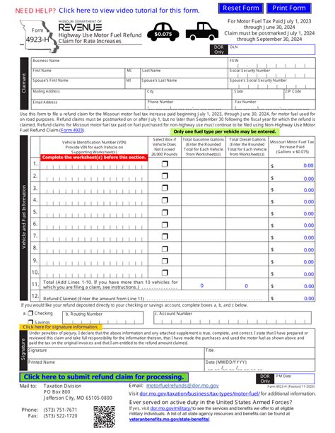 5 Steps To Claim Mo Gas Tax Refund Form 4923-H