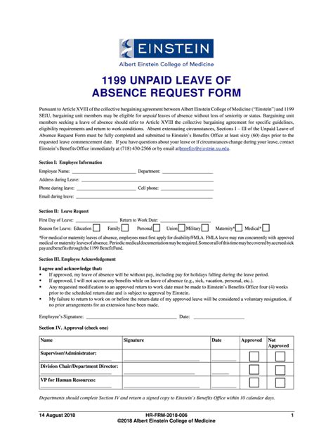 5 Steps To Complete 1199 Unpaid Leave Form