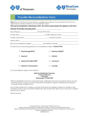 5 Steps To Complete Bcbs Tn Reconsideration Form