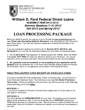 5 Steps To Complete Cuny Direct Loan Processing Form