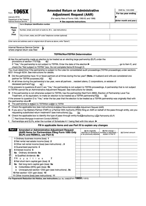 5 Steps To Complete Form 1065x