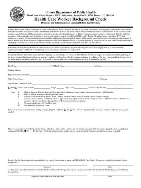 5 Steps To Complete Idph Background Check Form