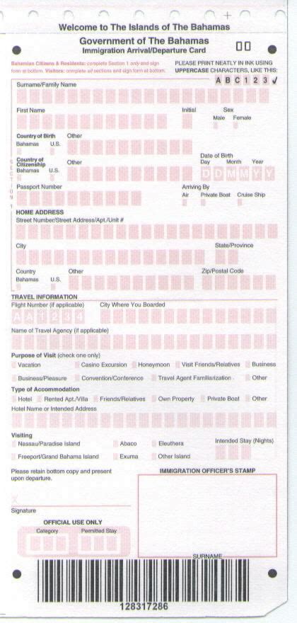 5 Steps To Complete Immigration Form Bahamas