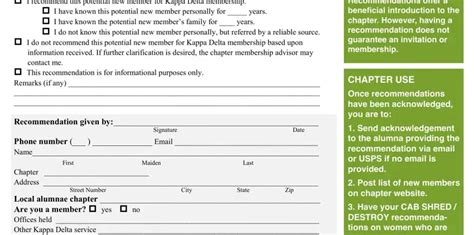 5 Steps To Complete Kappa Delta Recommendation Form