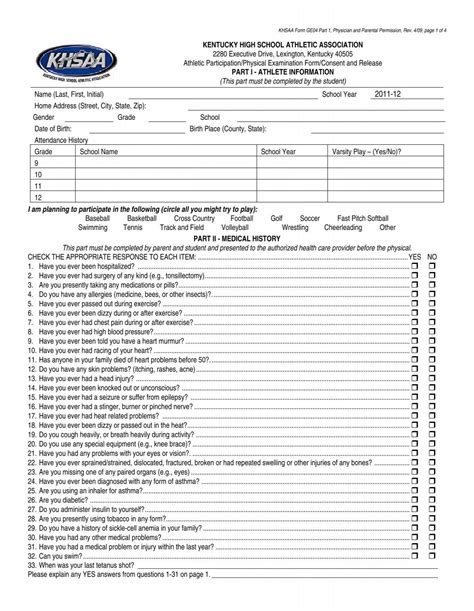 5 Steps To Complete Khsaa Sports Physical Form