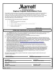 5 Steps To Complete Marriott Explore Program Authorization Form