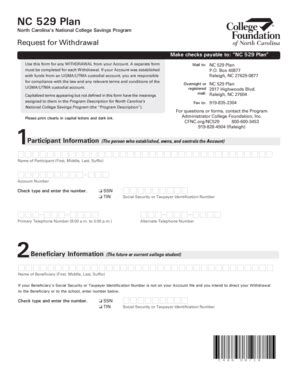 5 Steps To Complete Nc 529 Withdrawal Form