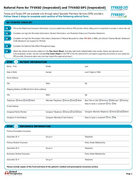 5 Steps To Complete Tyvaso Referral Form