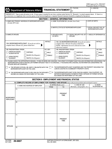 5 Steps To Complete Va Form 26-6807