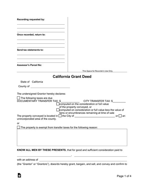 5 Steps To Fill California Grant Deed Form