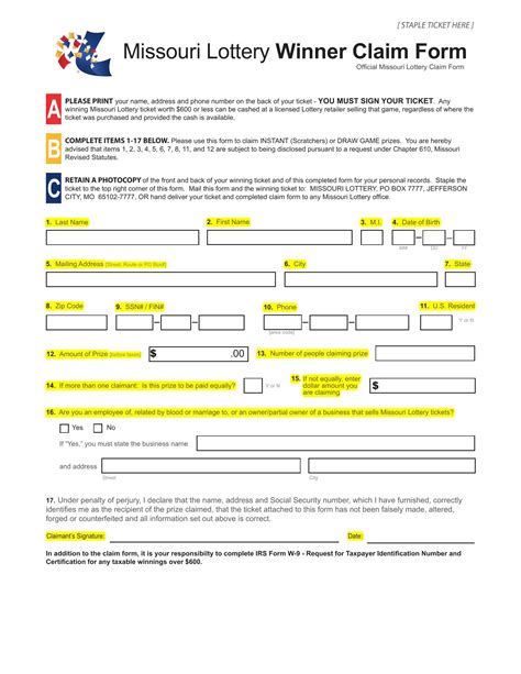 5 Steps To Fill New York Lottery Claim Form