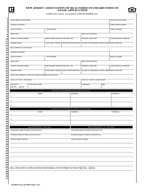 5 Steps To Fill Njar Lease Application Form