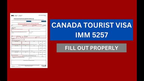 5 Steps To Fill Out Canadian Visitor Visa Form Imm 5257