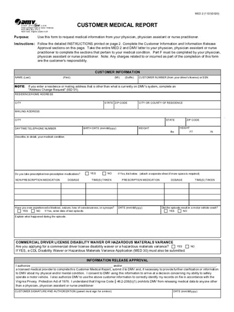 5 Steps To Fill Out Dmv Med 2 Form