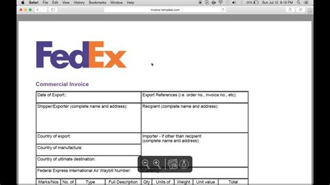 5 Steps To Fill Out Fedex Commercial Invoice Form