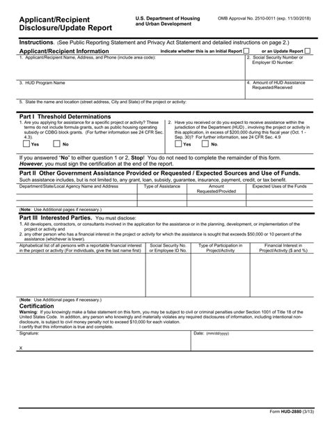 5 Steps To Fill Out Hud 2880 Form