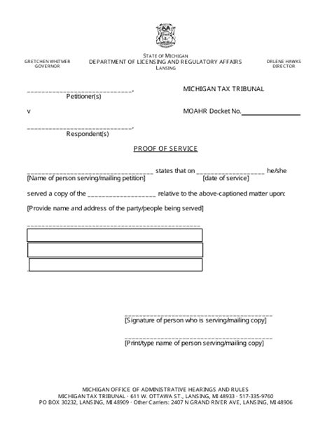 5 Steps To Fill Out Michigan Proof Of Service Form