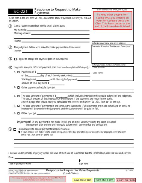 5 Steps To Fill Out Sco 221 Form Correctly