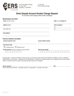 5 Steps To Fill Out Sers Direct Deposit Form