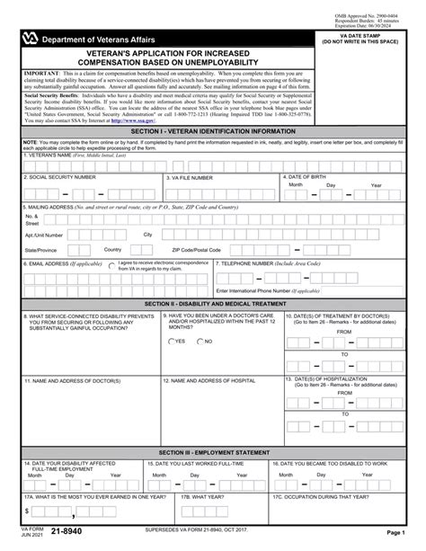 5 Steps To Fill Out Va Form 21-8940