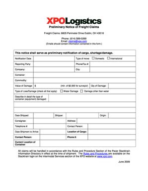 5 Steps To Fill Out Xpo Claim Form Successfully