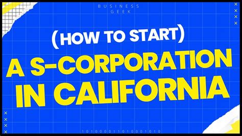 5 Steps To Form An S Corp In California